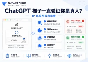ChatGPT 梯子一直验证你是真人怎么办?IP 风控和节点排查方法