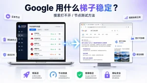 Google 用什么梯子稳定?搜索打不开和节点测试方法