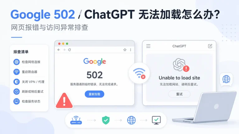 浏览器提示代理服务器无响应怎么办？2026 年 Chrome、Edge 网页打不开梯子排查