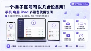 一个梯子账号可以几台设备用?2026 年手机电脑 iPad 多设备使用说明