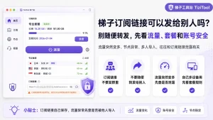 梯子订阅链接可以发给别人吗？2026 年流量突然变多、节点异常和账号安全说明