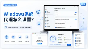 Windows 系统代理怎么设置？2026 年电脑软件不联网、网页打不开排查教程